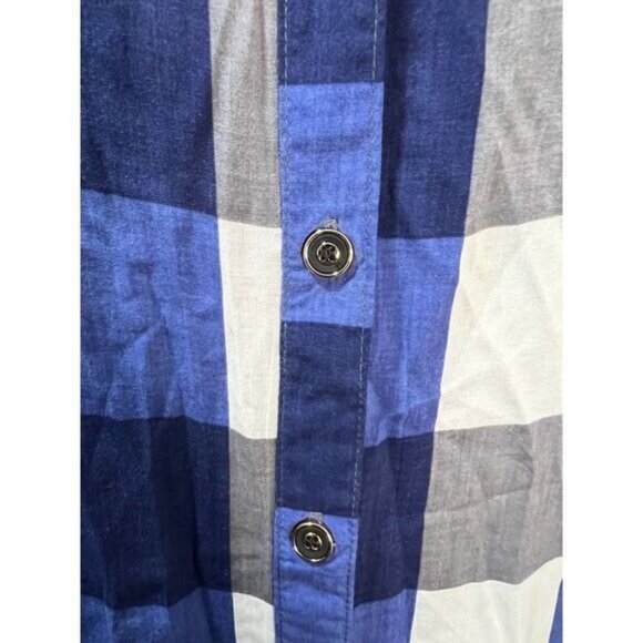 Women's Sport‎ Blue/Black Headway Long Sleeve Plaid Tunic Medium - Picture 3 of 6